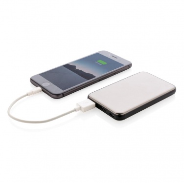 Logotrade promotional giveaway picture of: Pocket-size 5.000 mAh powerbank, grey