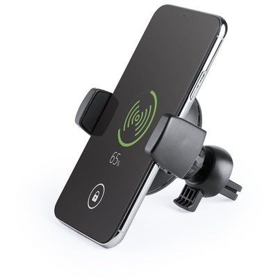 Logo trade business gifts image of: Mobile phone holder for car, wireless charger