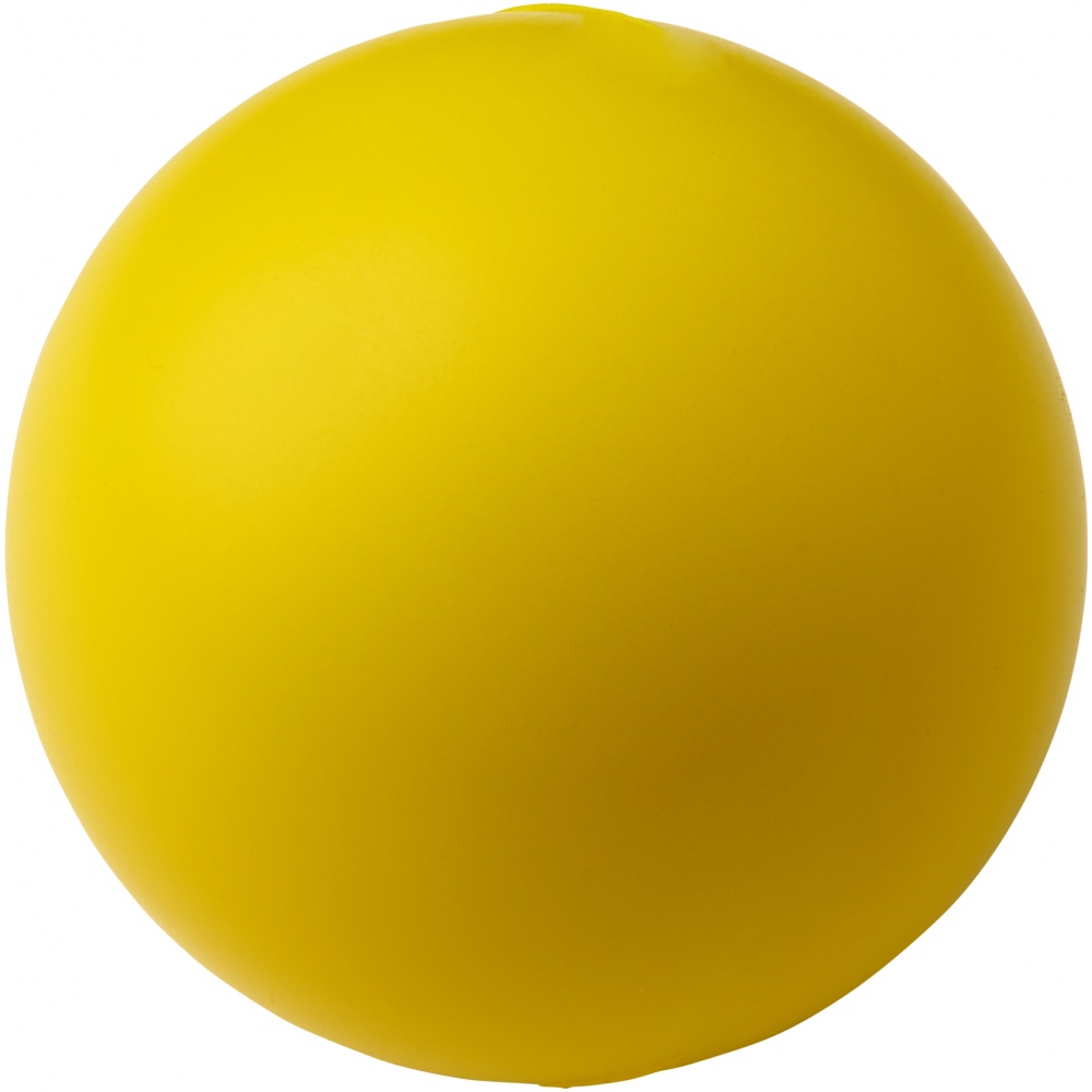 Logo trade promotional gift photo of: Cool round stress reliever, yellow