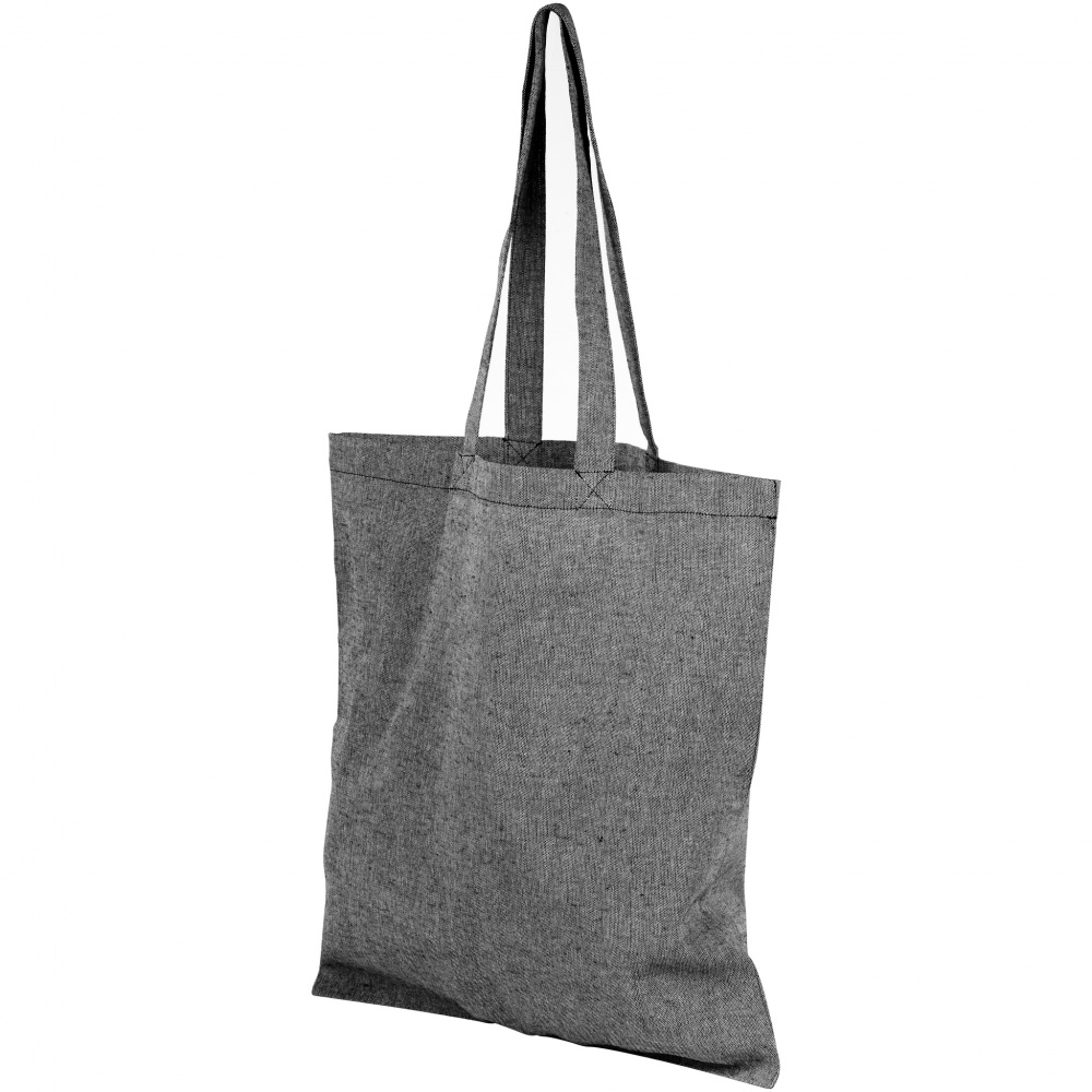 Logo trade promotional gifts picture of: Pheebs recycled cotton tote bag, grey
