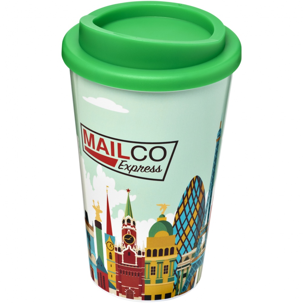 Logo trade business gifts image of: Brite-Americano® 350 ml insulated tumbler, light green