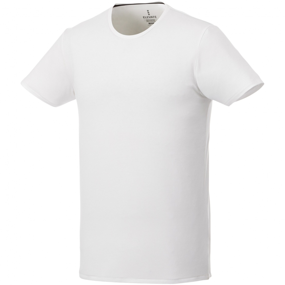 Logo trade business gifts image of: Balfour short sleeve men's organic t-shirt, white