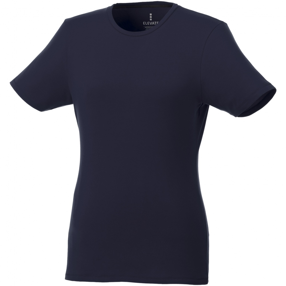 Logotrade corporate gift image of: Balfour short sleeve women's organic t-shirt, Navy Blue
