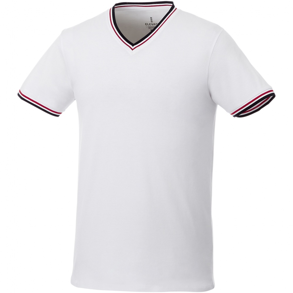 Logotrade corporate gift picture of: Elbert short sleeve men's pique t-shirt, white