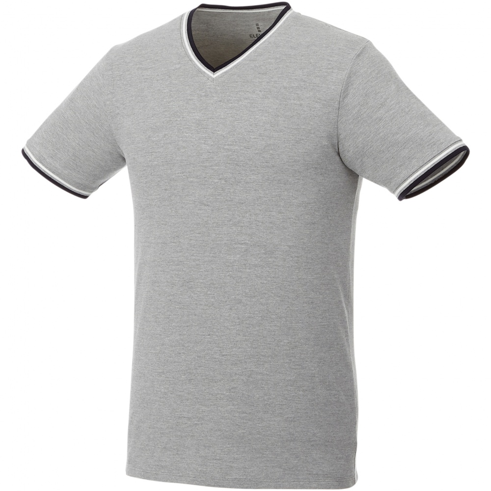 Logo trade promotional product photo of: Elbert short sleeve men's pique t-shirt, grey