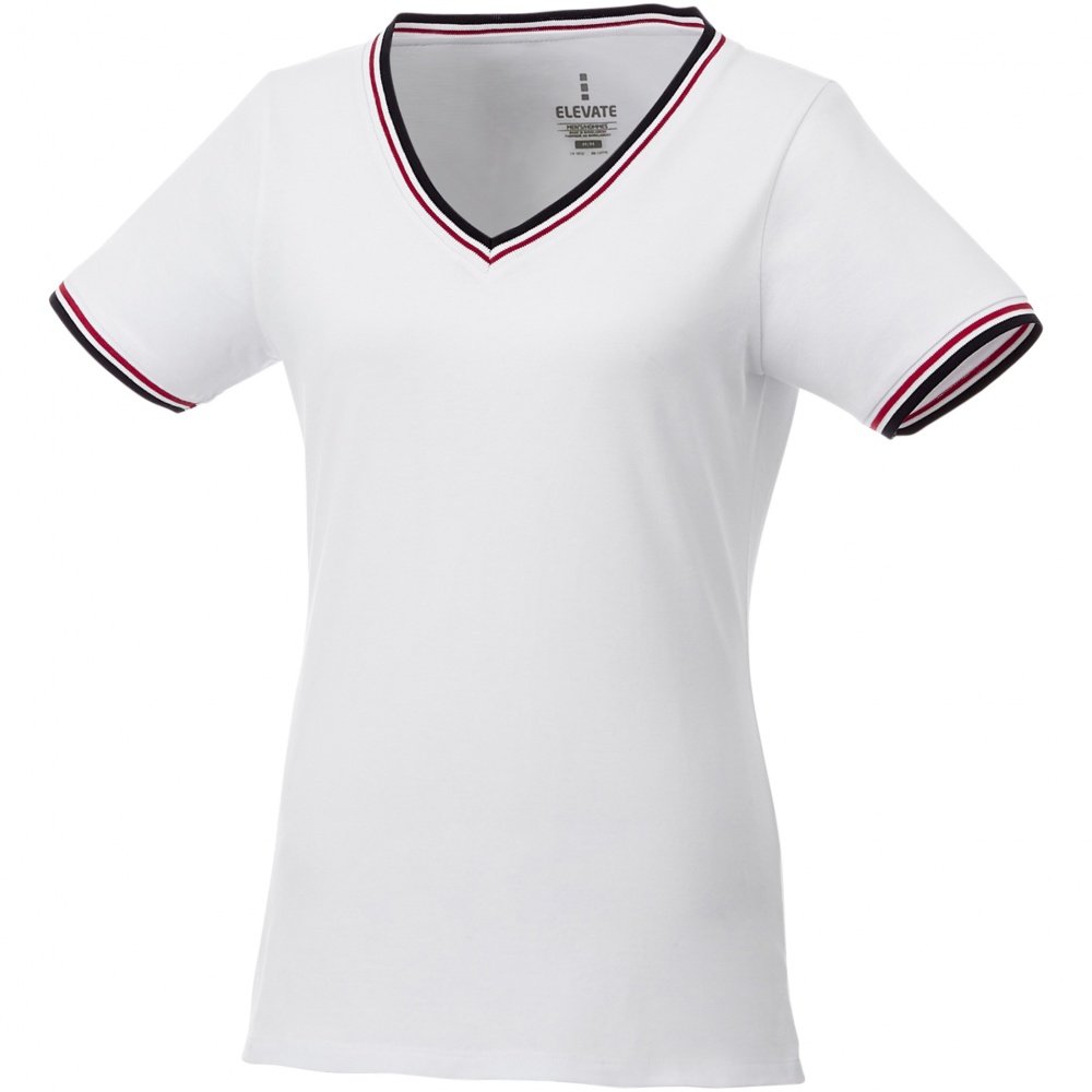 Logotrade corporate gift image of: Elbert short sleeve women's pique t-shirt, white
