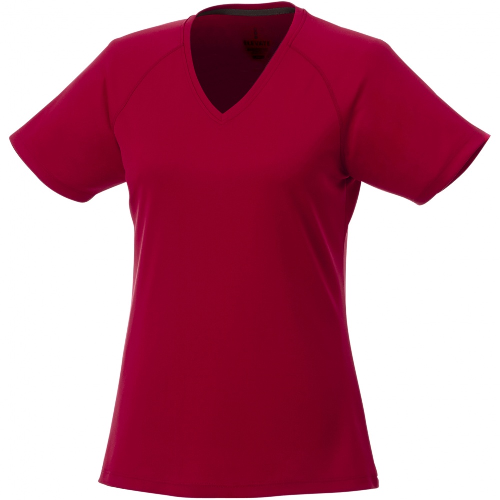Logotrade promotional product picture of: Amery women's cool fit v-neck shirt, red