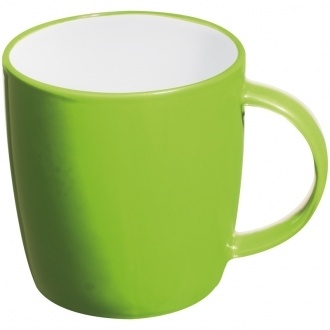 Logo trade promotional giveaways image of: Ceramic mug Martinez, green