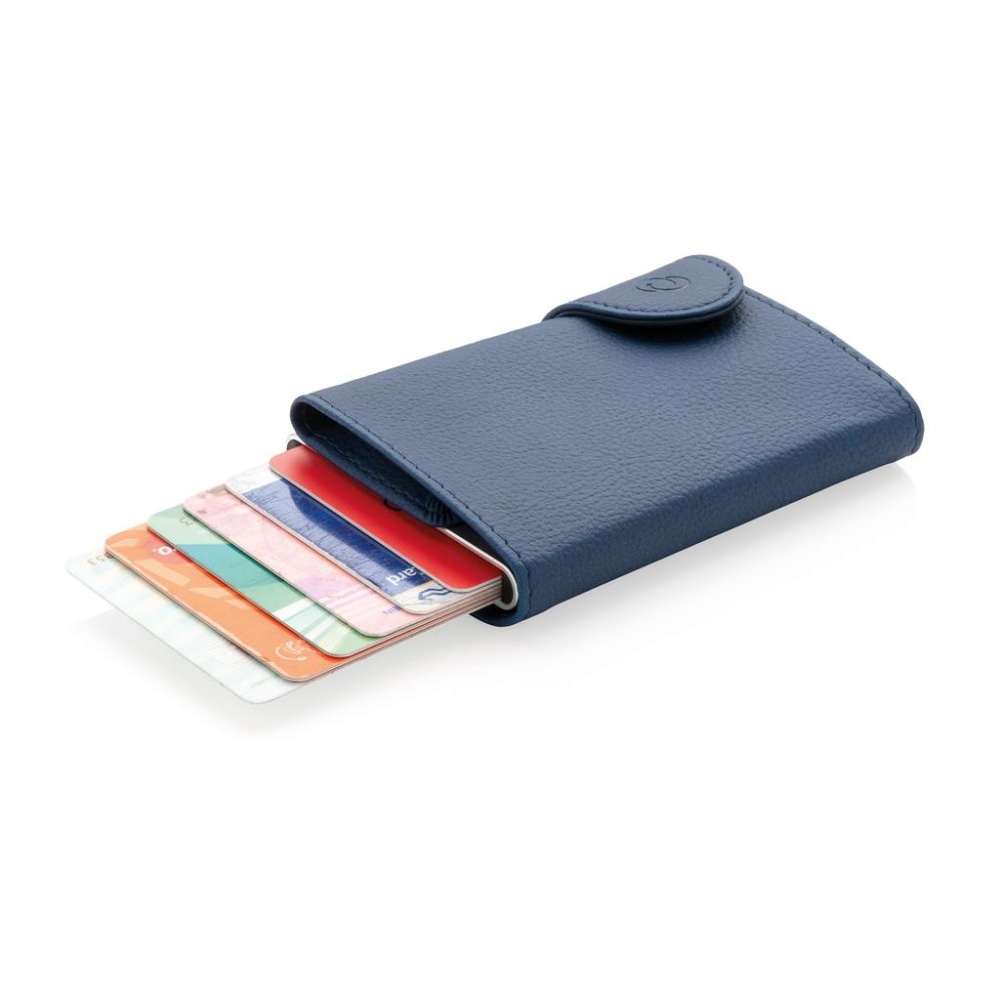 Logotrade promotional merchandise photo of: C-Secure RFID card holder & wallet, navy blue