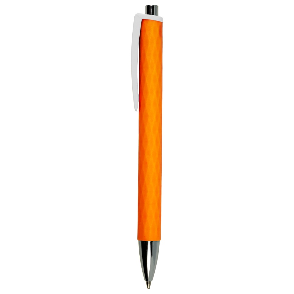 Logo trade advertising products image of: Plastic ball pen, orange