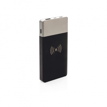 Logotrade corporate gift image of: 5.000 mAh Soft Touch Wireless 5W Charging Powerbank
, grey