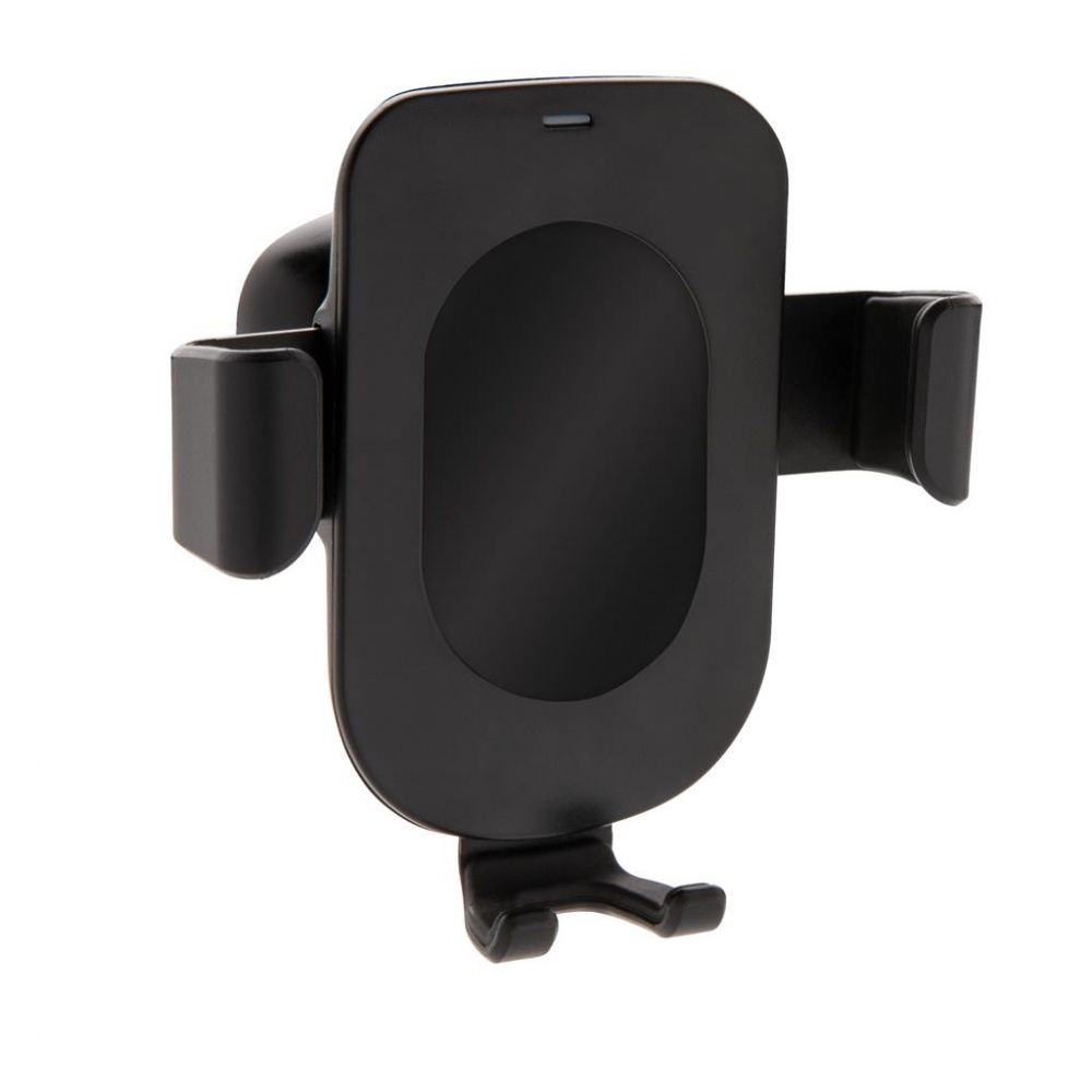 Logo trade promotional gift photo of: 5W wireless charging gravity phone holder, black