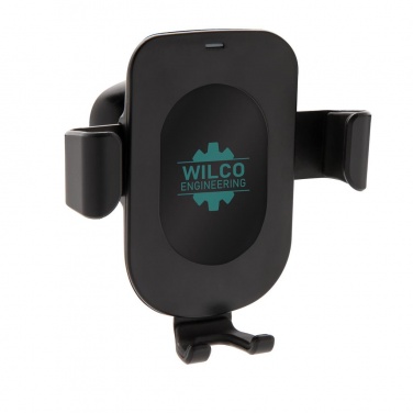 Logotrade promotional merchandise picture of: 5W wireless charging gravity phone holder, black