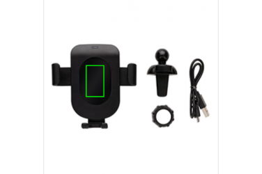 Logotrade promotional items photo of: 5W wireless charging gravity phone holder, black