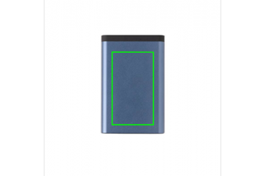 Logotrade advertising product picture of: 10.000 mAh Aluminum pocket powerbank, blue