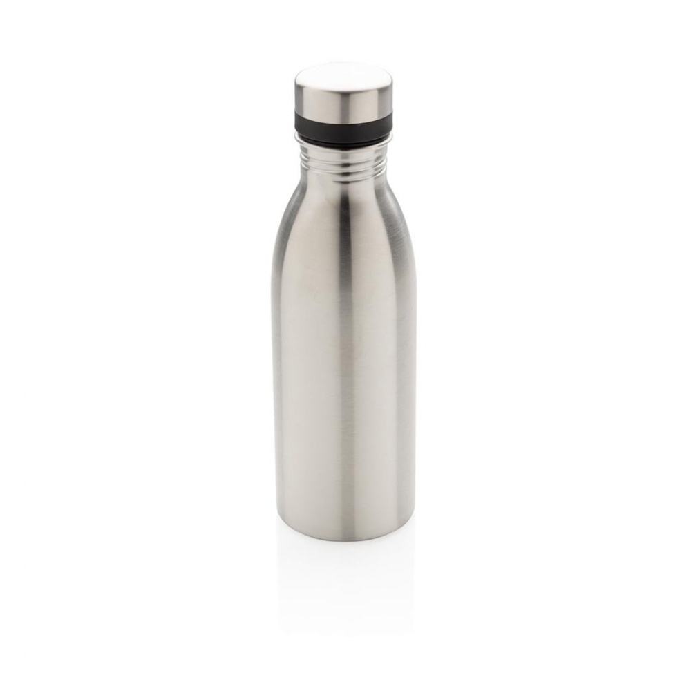 Logo trade promotional merchandise picture of: Deluxe stainless steel water bottle, silver