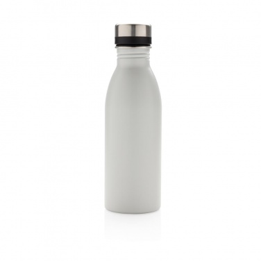 Logo trade corporate gifts picture of: Deluxe stainless steel water bottle, white