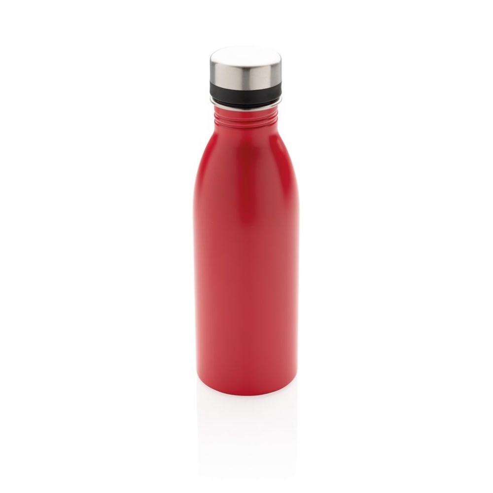 Logo trade business gifts image of: Deluxe stainless steel water bottle, red