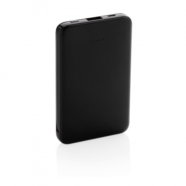 Logotrade promotional products photo of: 5.000 mAh Pocket Powerbank with integrated cables, black