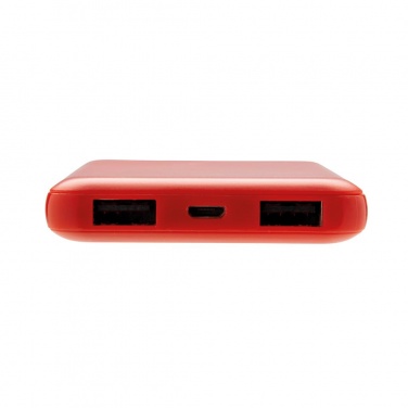 Logotrade corporate gift picture of: High Density 5.000 mAh Pocket Powerbank, red