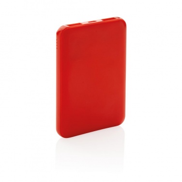 Logotrade promotional merchandise photo of: High Density 5.000 mAh Pocket Powerbank, red