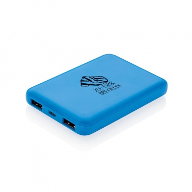 Logotrade promotional gift picture of: High Density 5.000 mAh Pocket Powerbank, blue