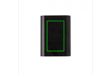 Logotrade advertising product picture of: Aluminium 5.000 mAh Wireless 5W Pocket Powerbank, black