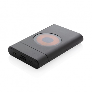 Logo trade promotional items picture of: Encore 8.000 mAh wireless charging powerbank, black