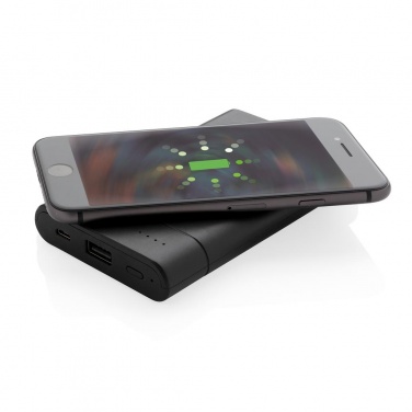 Logotrade promotional gift picture of: Encore 8.000 mAh wireless charging powerbank, black
