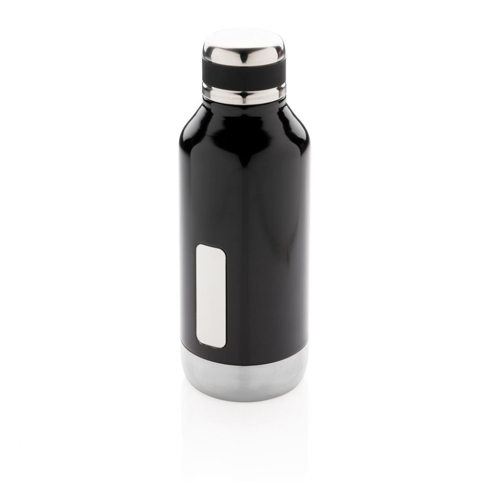 Logotrade corporate gifts photo of: Leak proof vacuum bottle with logo plate, black