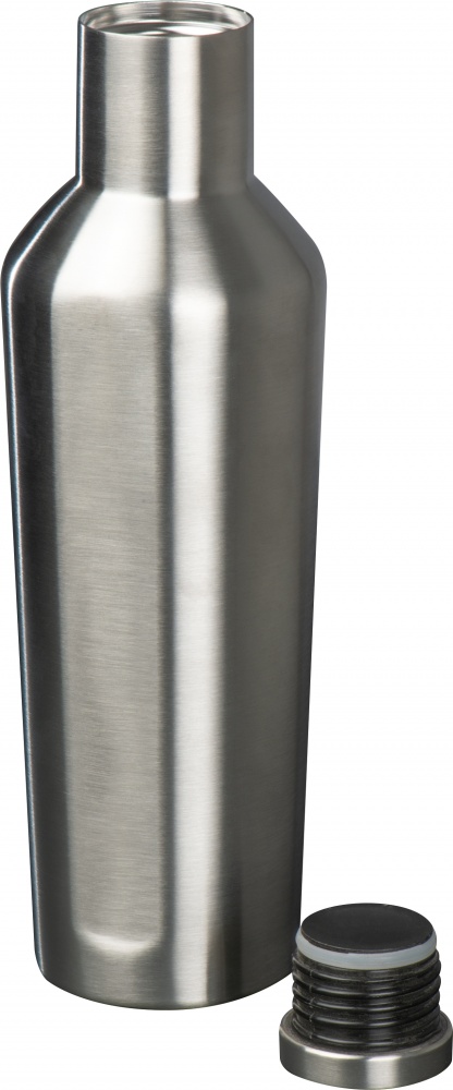 Logo trade advertising product photo of: Vacuum drinking bottle, Grey