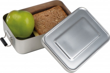 Logo trade promotional items image of: Lunch box aluminum, grey