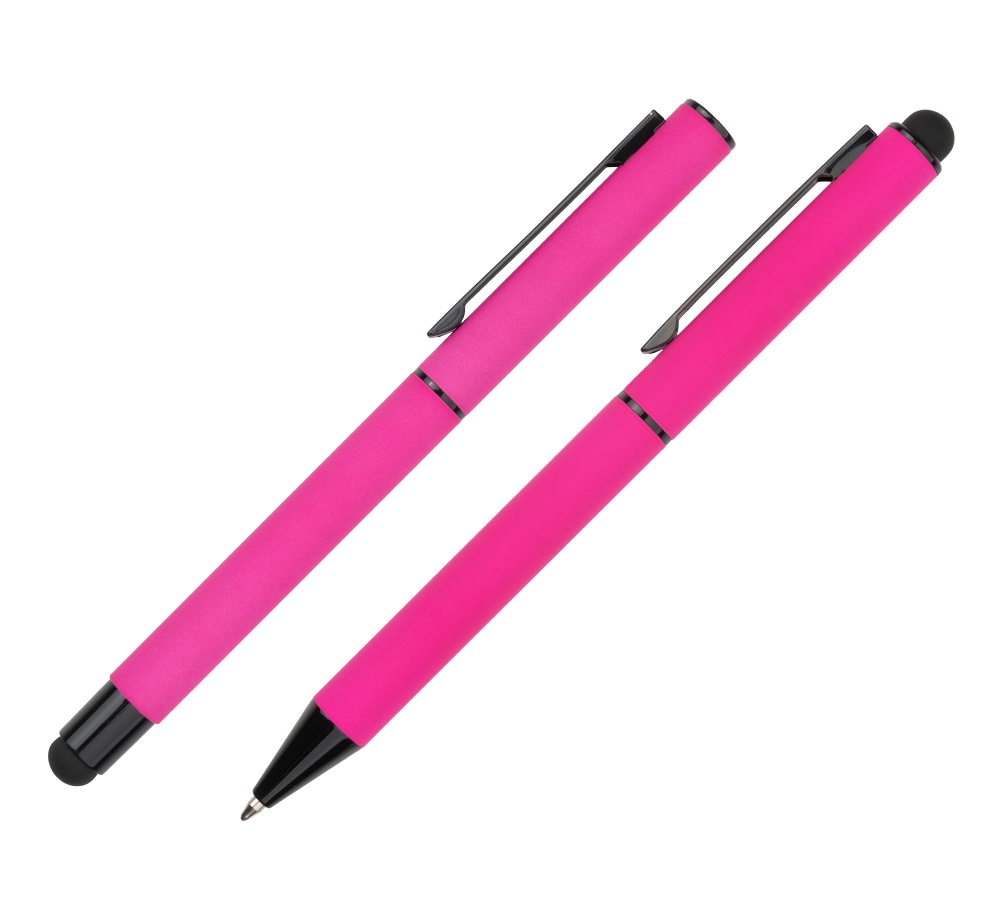 Logo trade promotional items image of: Writing set touch pen, soft touch CELEBRATION Pierre Cardin