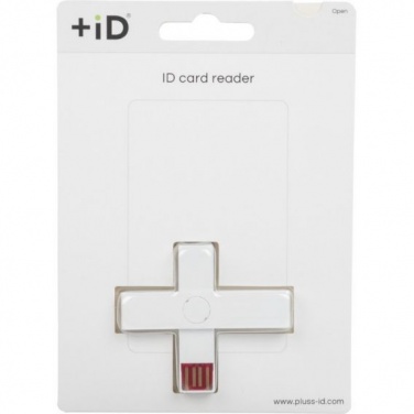 Logo trade advertising products picture of: +ID smart card reader, USB, white