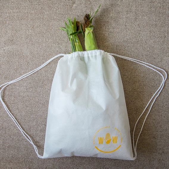 Logotrade promotional merchandise picture of: Corn backpack, PLA material, natural white
