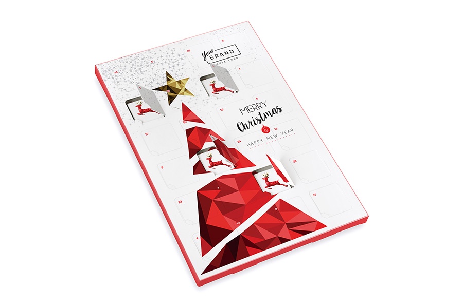 Logotrade promotional item picture of: advent calendar with 24 square chocolates