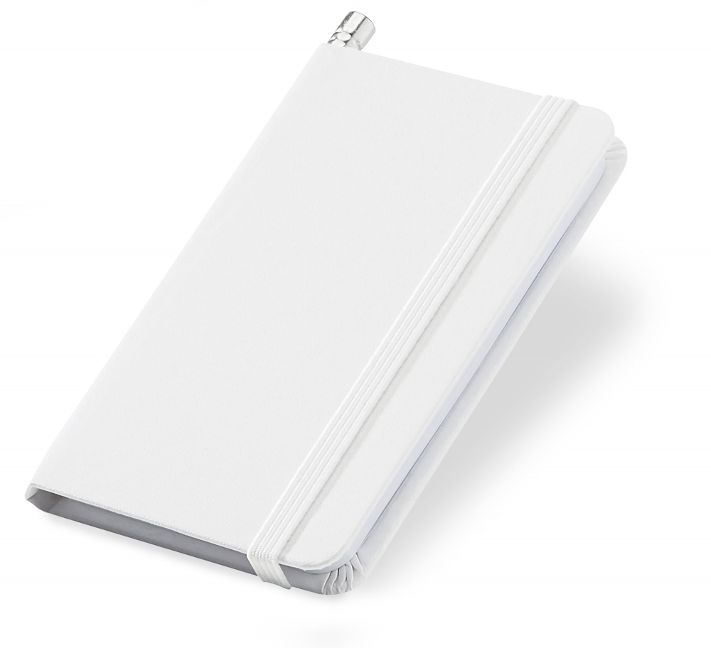 Logo trade promotional items image of: Notebook A7, White