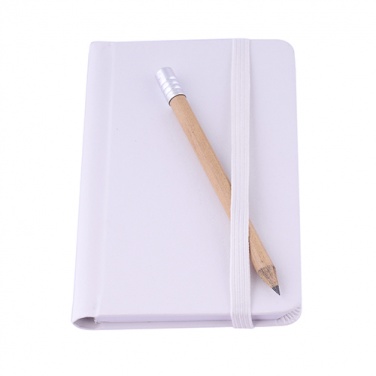 Logotrade promotional merchandise image of: Notebook A7, White