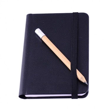 Logo trade promotional product photo of: Notebook A7, Black/White