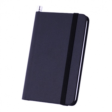 Logotrade promotional item image of: Notebook A7, Black/White
