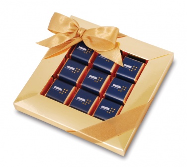 Logo trade promotional gift photo of: 9 mini bars chocolate frame box