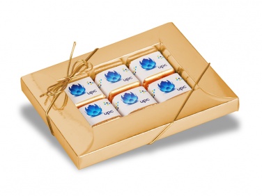 Logo trade promotional giveaways picture of: Square chocolates frame box