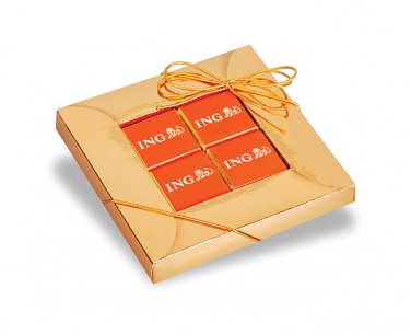 Logo trade corporate gifts image of: 4 chocolates frame box
