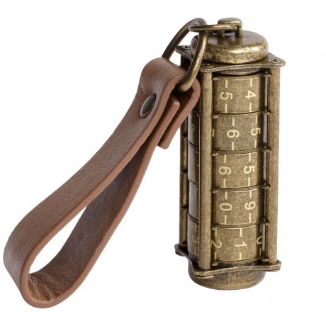 Logo trade promotional items image of: Cryptex, Antique Gold USB flash drive with combination lock 16 Gb