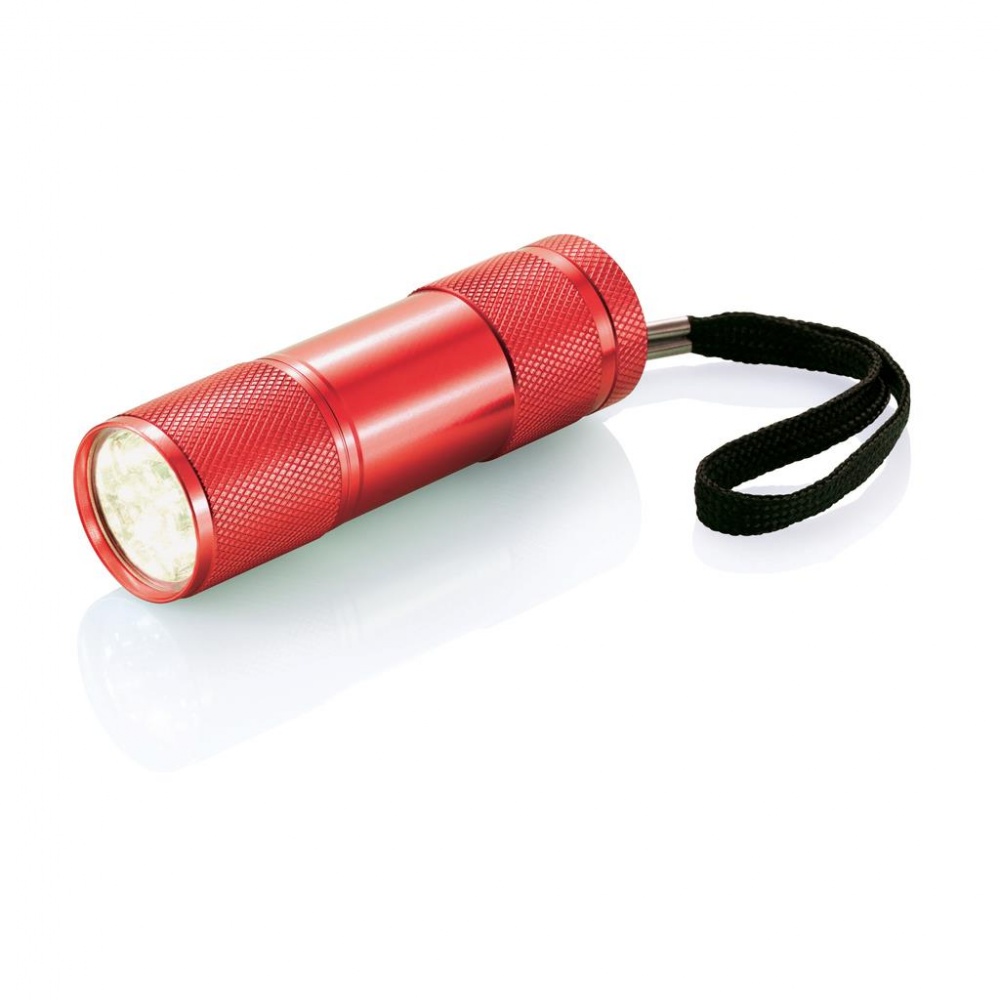 Logo trade corporate gifts image of: Quattro torch, red with personalized name and sleeve in a gift wrap