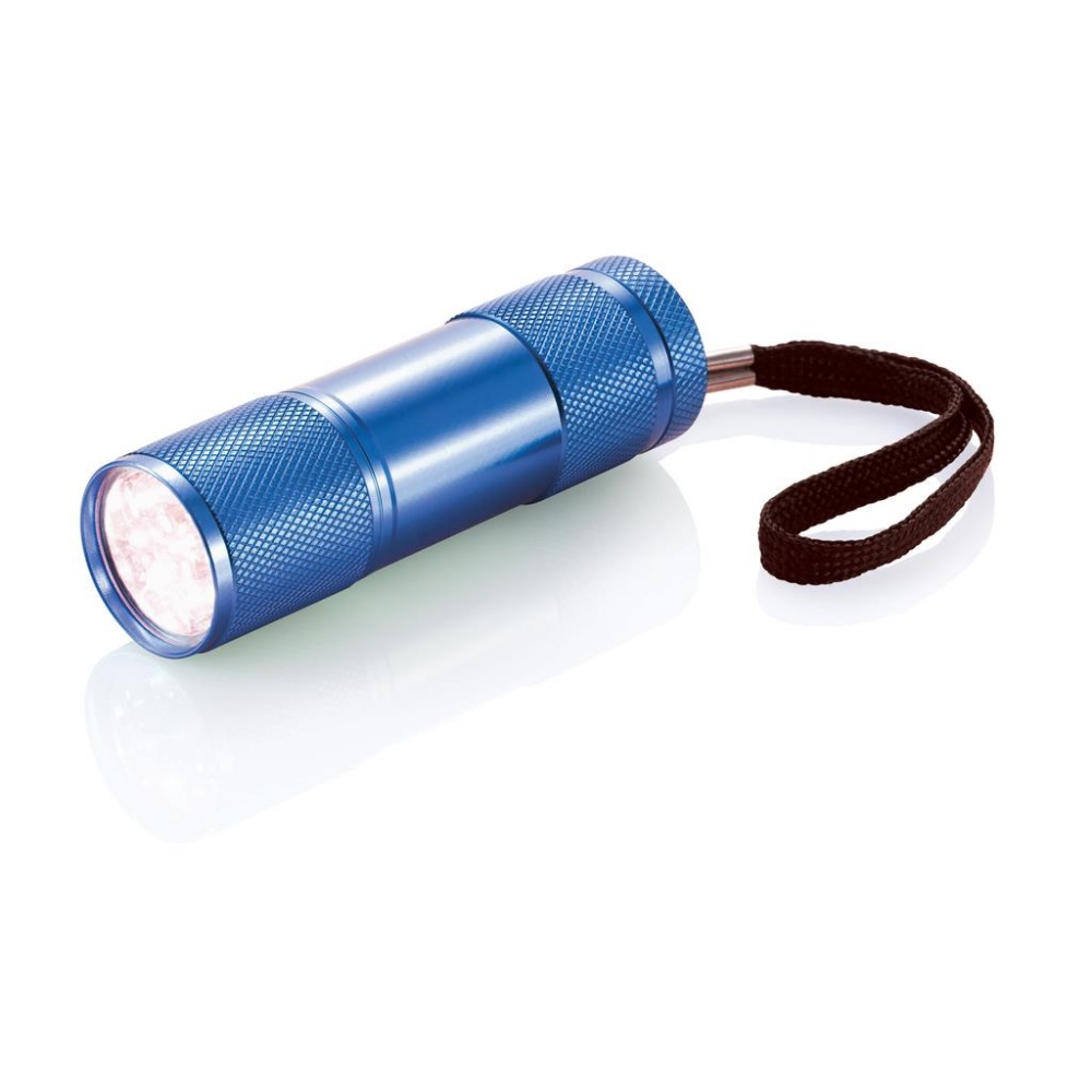Logotrade corporate gifts photo of: Quattro torch, blue with personalized name and sleeve in a gift wrap