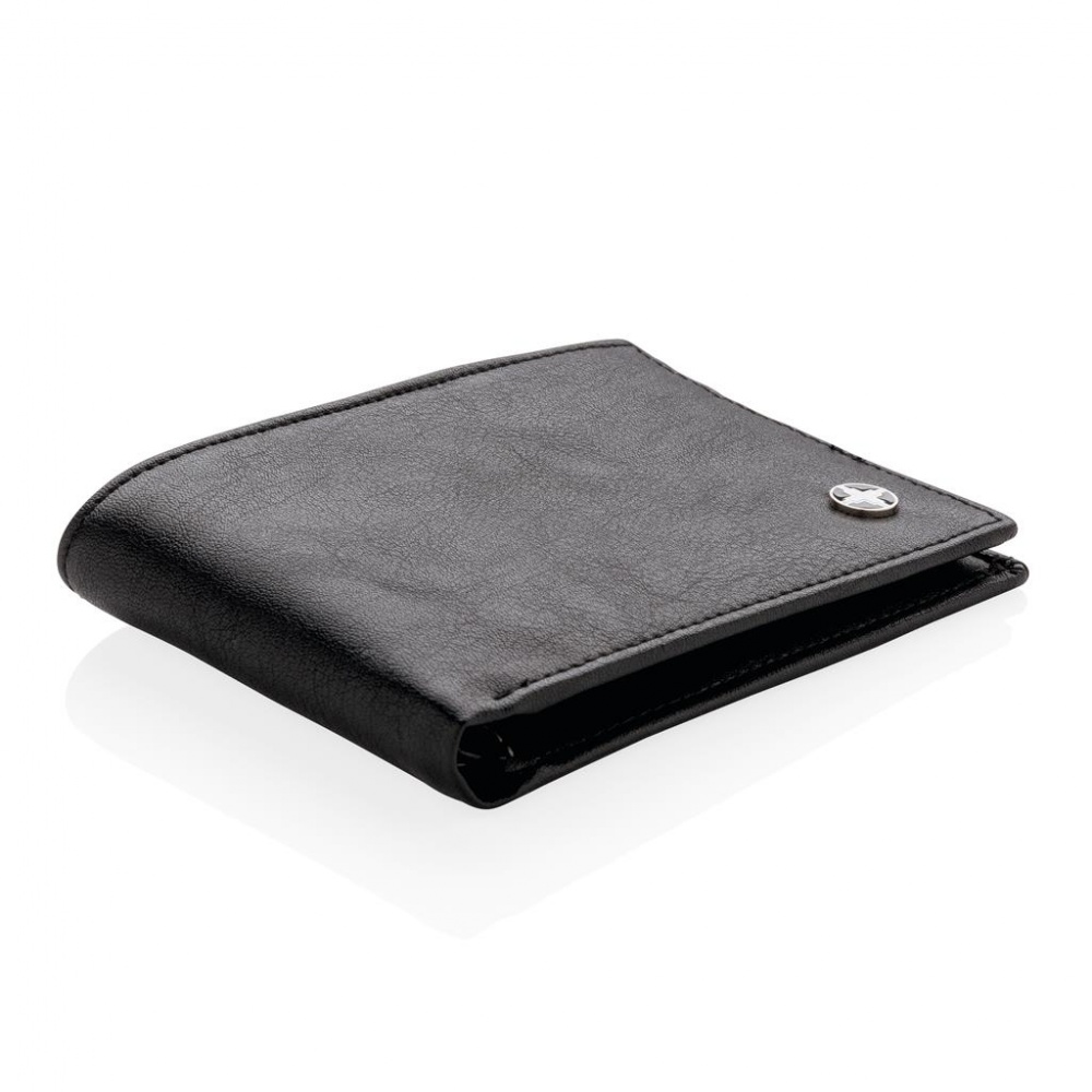 Logotrade promotional merchandise picture of: RFID anti-skimming wallet black, personalized name, sleeve, gift wrap