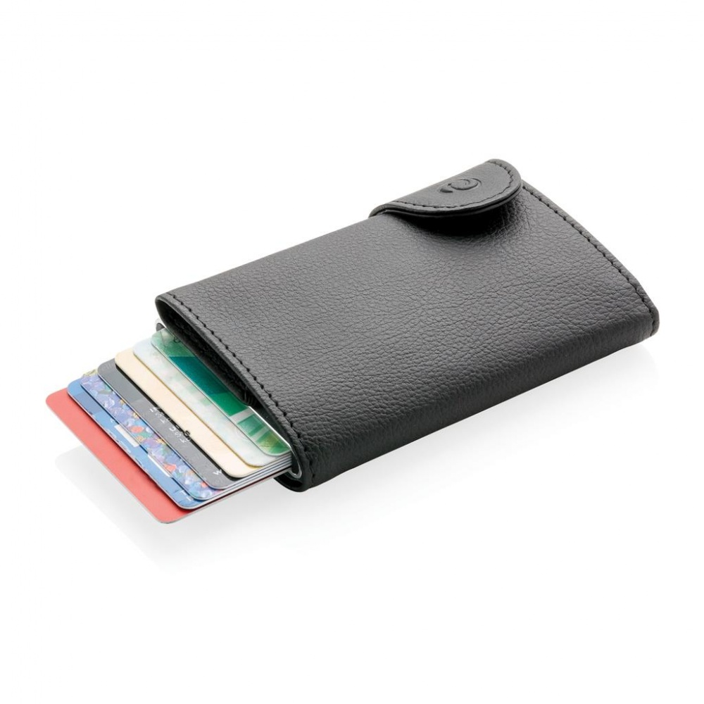 Logotrade promotional giveaway picture of: C-Secure RFID card holder & wallet black with name, sleeve, gift wrap