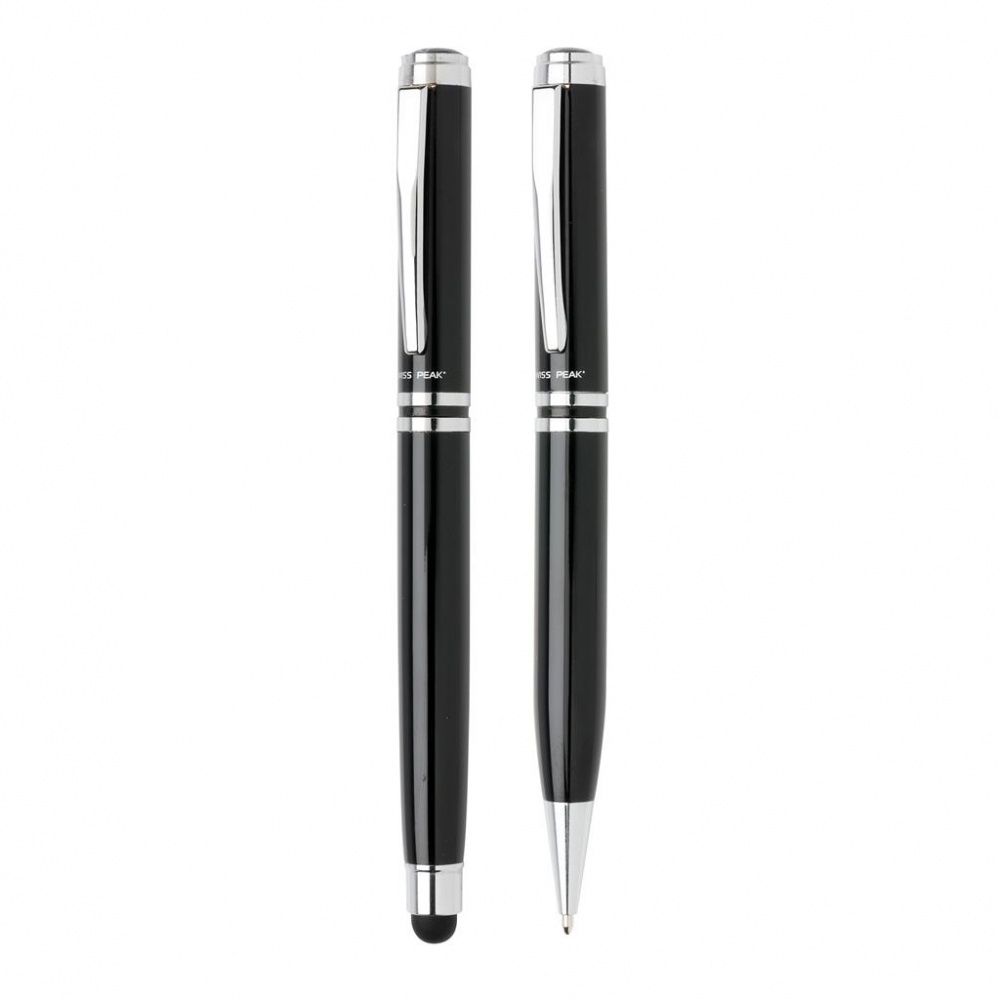 Logo trade promotional giveaway photo of: Swiss Peak executive pen set, personalized name, sleeve and gift wrap