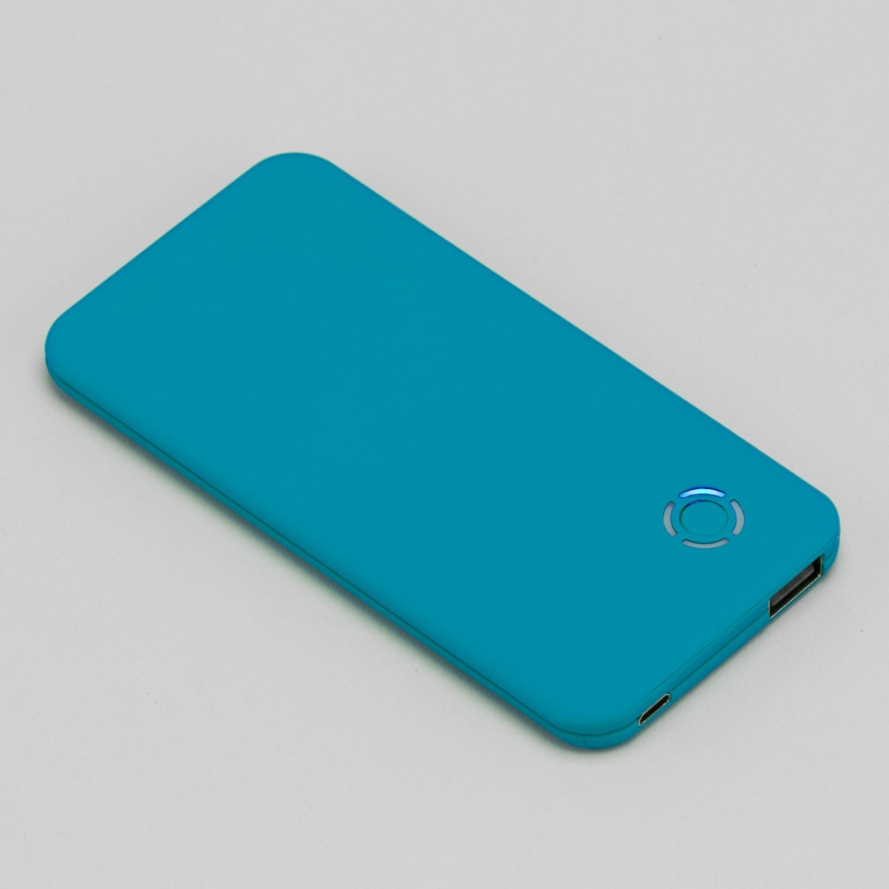 Logo trade promotional giveaways image of: RAY power bank 4000 mAh, turquoise